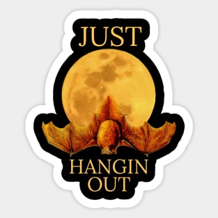 Just Hanging Out Bat Sticker